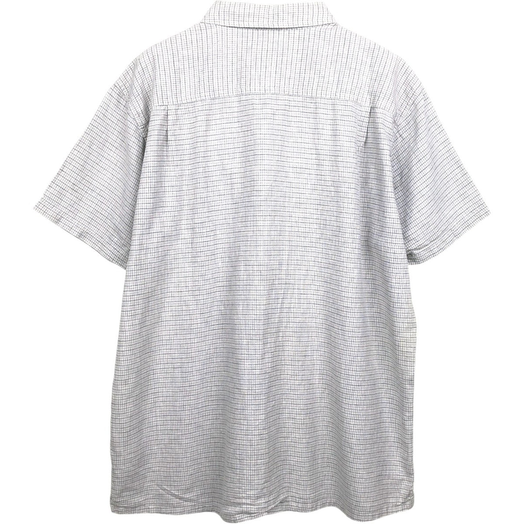 Patagonia Backstep Shirt 53139SP17 Check Pattern Short Sleeve Hemp Shirt Box Shirt Men's XL Equivalent Hemp gray type Vintage Second Hand