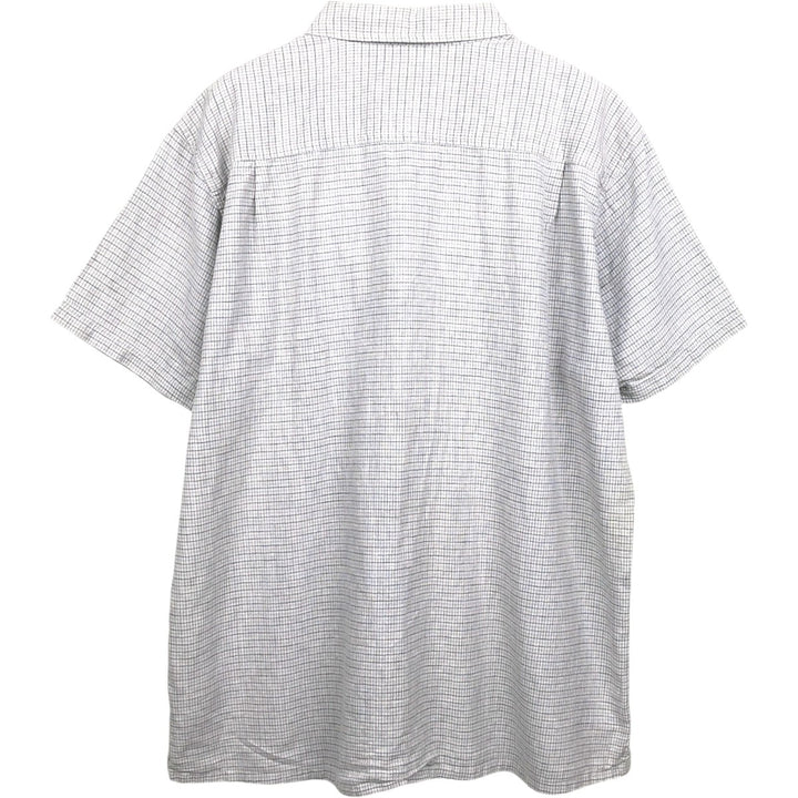 Patagonia Backstep Shirt 53139SP17 Check Pattern Short Sleeve Hemp Shirt Box Shirt Men's XL Equivalent Hemp gray type Vintage Second Hand