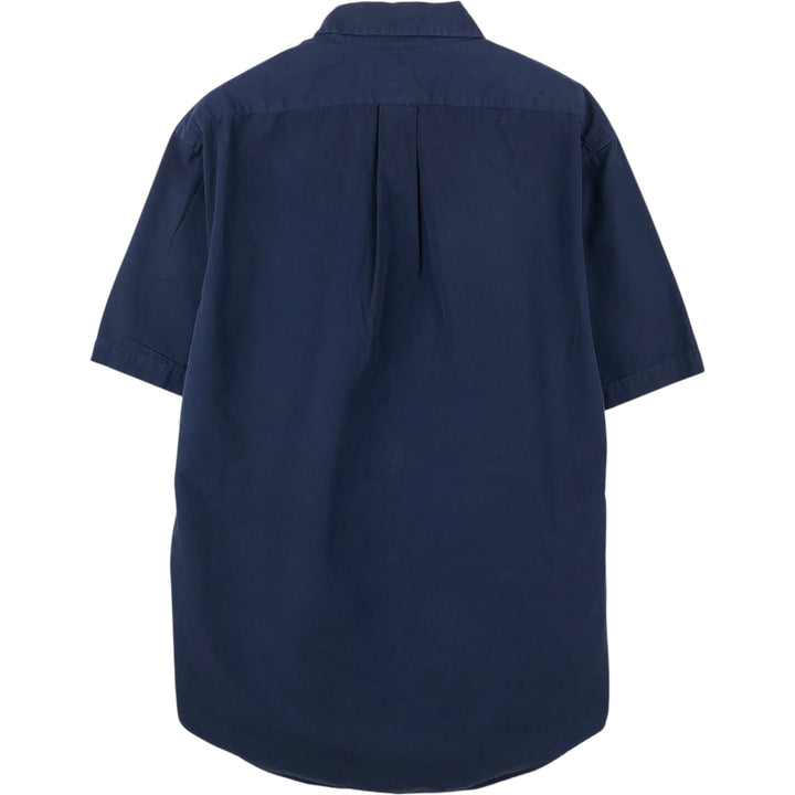 Ralph Lauren Classic Fit short sleeve button down shirt, men's size M cotton navy blue type Vintage Second Hand