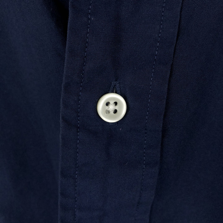 Ralph Lauren Classic Fit short sleeve button down shirt, men's size M cotton navy blue type Vintage Second Hand