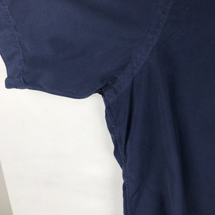 Ralph Lauren Classic Fit short sleeve button down shirt, men's size M cotton navy blue type Vintage Second Hand