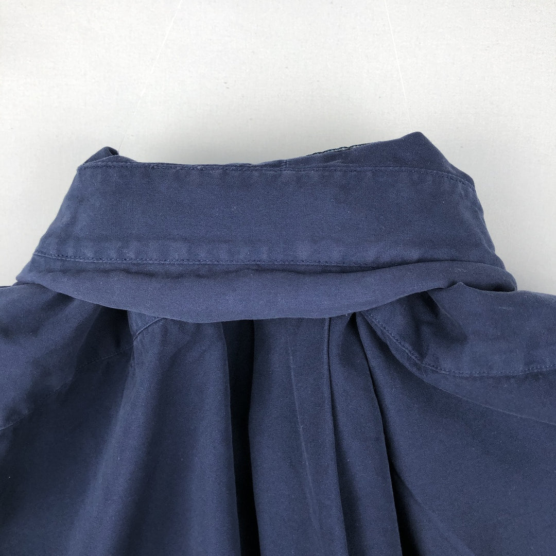 Ralph Lauren Classic Fit short sleeve button down shirt, men's size M cotton navy blue type Vintage Second Hand