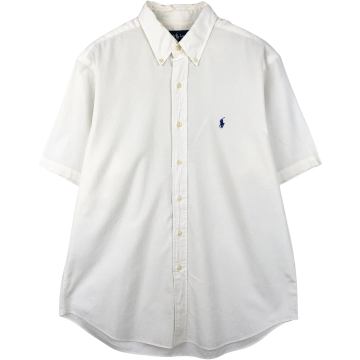 Ralph Lauren Classic Fit short sleeve button down shirt, men's size L cotton white type Vintage Second Hand