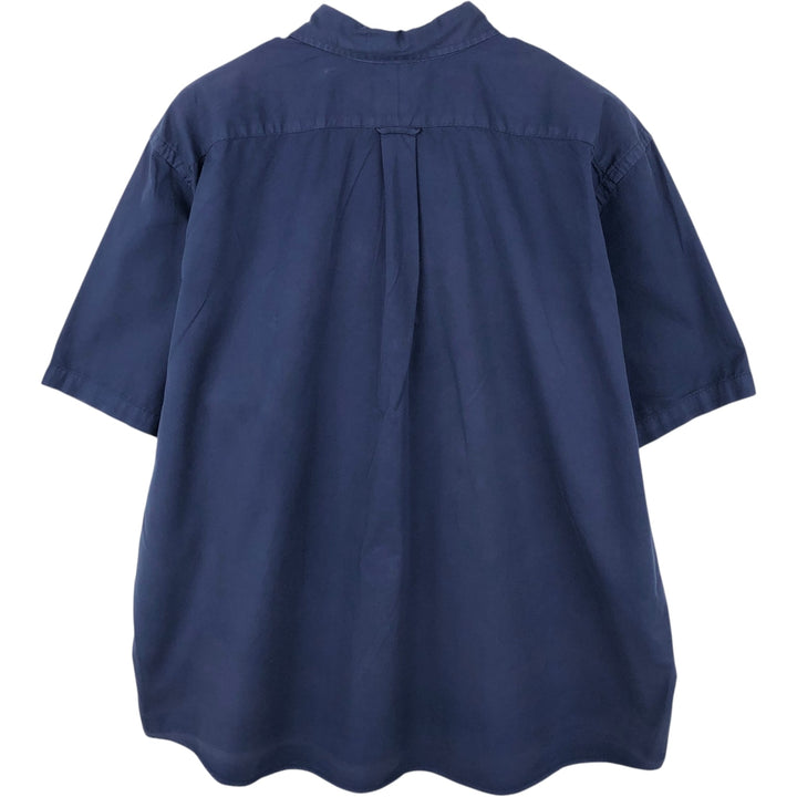 Ralph Lauren Featherweight Twill Short-Sleeve Button-Down Shirt, Men's Size XL (approx.) cotton navy blue type Vintage Second Hand
