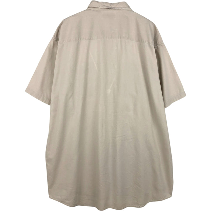 Vintage LLBean short-sleeved cotton shirt from the 1990s, men's size XXL equivalent. cotton Beige type Vintage Second Hand