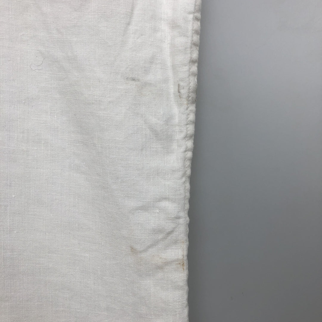 2000'S Banana Republic Short-Sleeve Open-Collar Mexican Shirt Cuban Shirt Box Shirt Men's XL Equivalent linen white type Vintage Second Hand