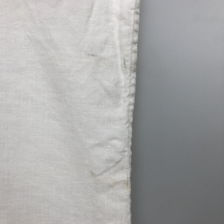 2000'S Banana Republic Short-Sleeve Open-Collar Mexican Shirt Cuban Shirt Box Shirt Men's XL Equivalent linen white type Vintage Second Hand