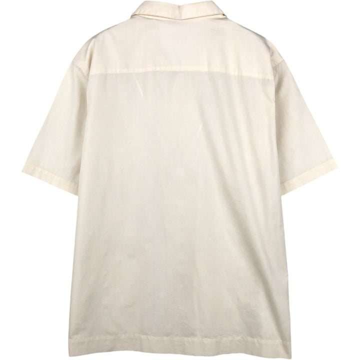 HAVANERA Short-Sleeve Open-Collar Mexican Shirt, Cuban Shirt, Boxy Shirt, Men's Size L (approx.) cotton unbleached Vintage Second Hand