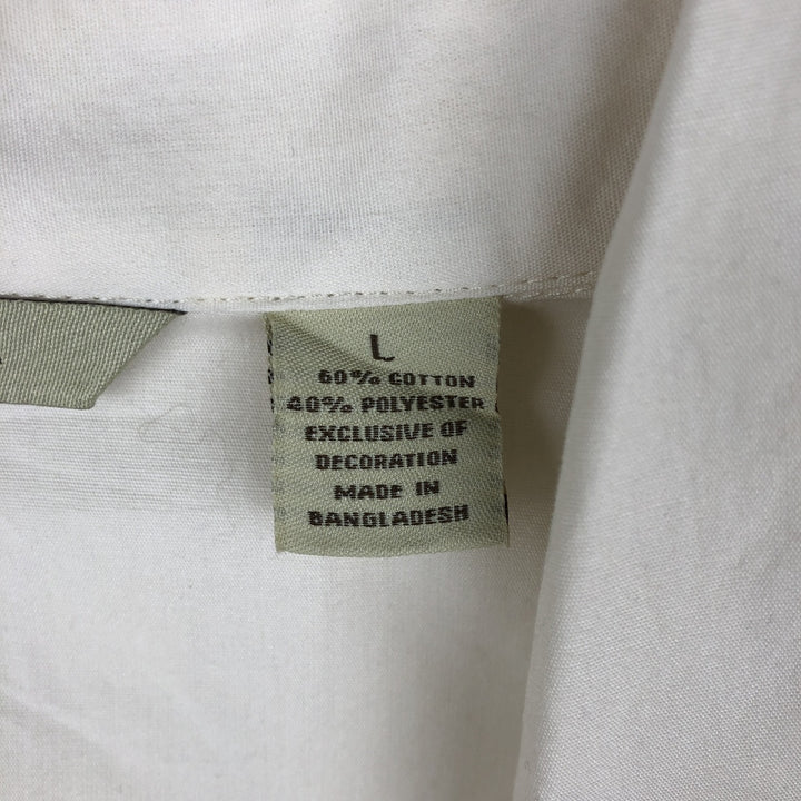 HAVANERA Short-Sleeve Open-Collar Mexican Shirt, Cuban Shirt, Boxy Shirt, Men's Size L (approx.) cotton unbleached Vintage Second Hand