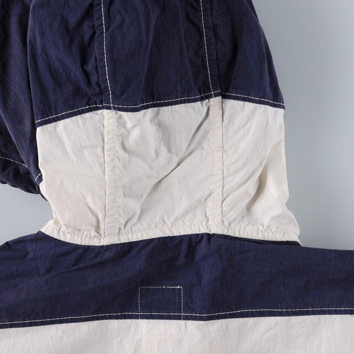 GAP Border Pattern Cotton Hoodie Anorak Hoodie (Men's Size M) cotton pale white type Vintage Second Hand