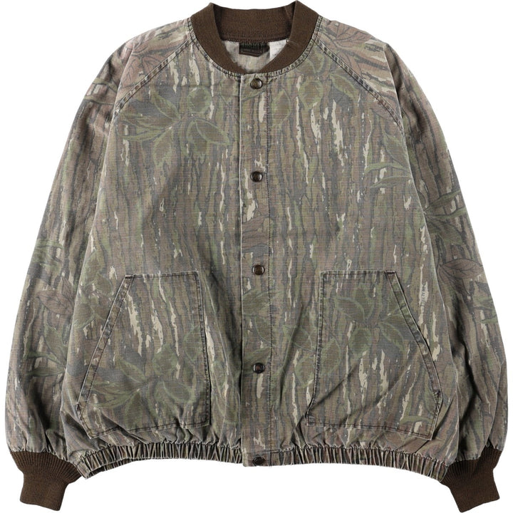 90'S Liberty Camouflage Pattern Real Tree Camo Ripstop Cotton Blouson Made in USA Men's XL Vintage cotton Khaki type Vintage Second Hand