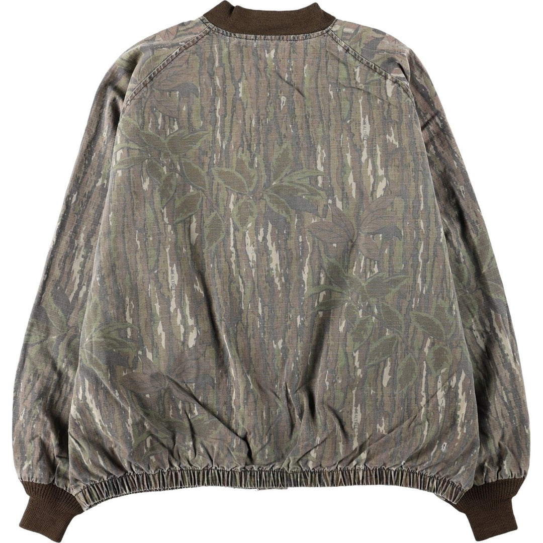 90'S Liberty Camouflage Pattern Real Tree Camo Ripstop Cotton Blouson Made in USA Men's XL Vintage cotton Khaki type Vintage Second Hand