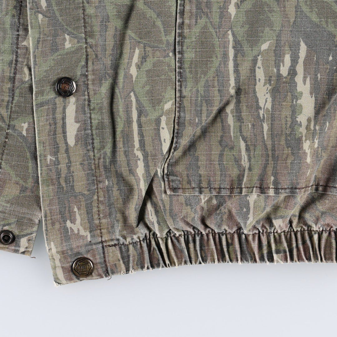90'S Liberty Camouflage Pattern Real Tree Camo Ripstop Cotton Blouson Made in USA Men's XL Vintage cotton Khaki type Vintage Second Hand