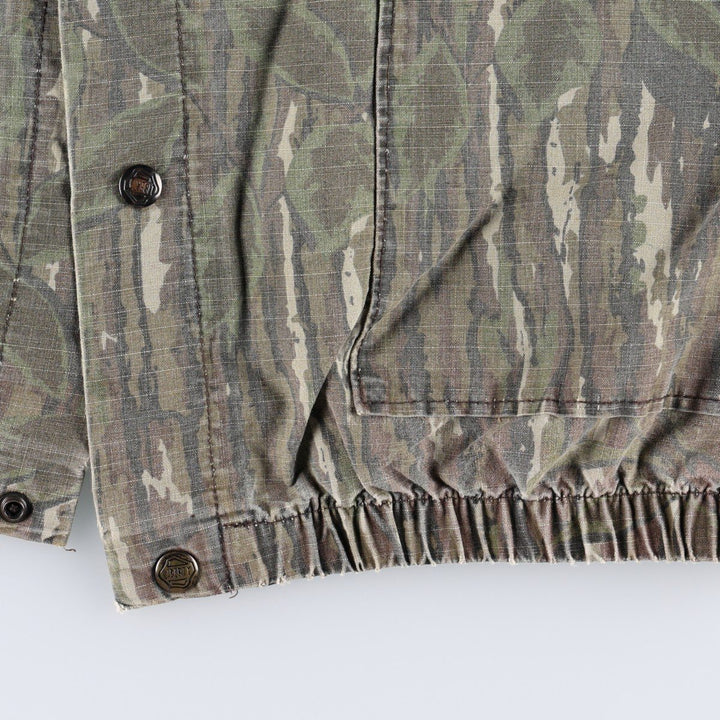 90'S Liberty Camouflage Pattern Real Tree Camo Ripstop Cotton Blouson Made in USA Men's XL Vintage cotton Khaki type Vintage Second Hand