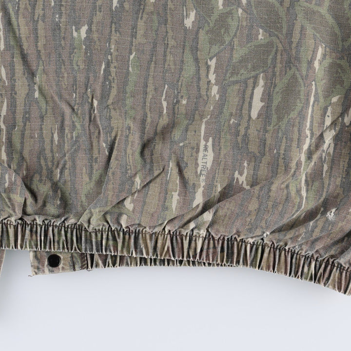 90'S Liberty Camouflage Pattern Real Tree Camo Ripstop Cotton Blouson Made in USA Men's XL Vintage cotton Khaki type Vintage Second Hand