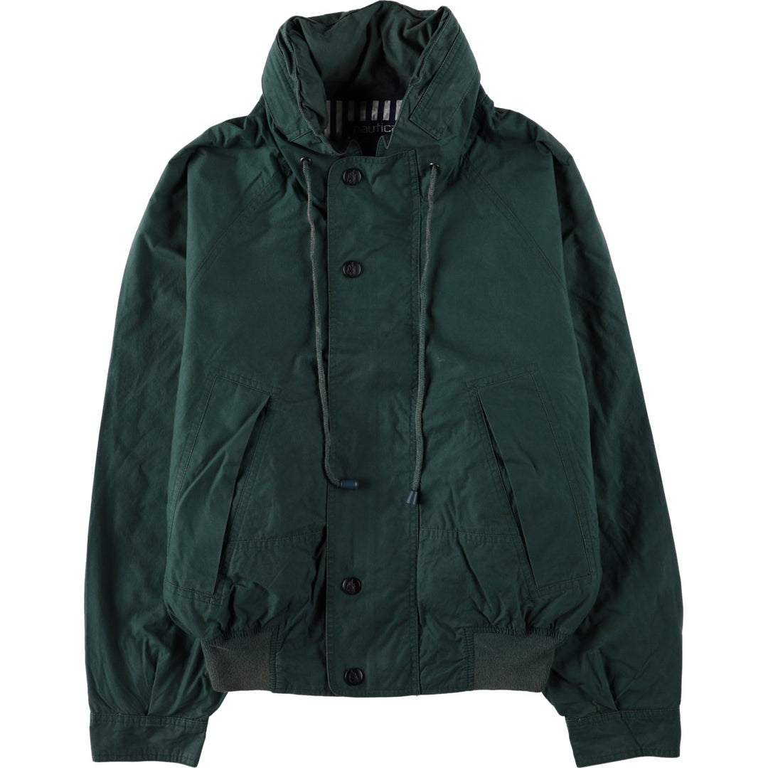 1990'S Nautica Sailing Jacket, Men's Size S (approx.), Vintage cotton Green type dark green Vintage Second Hand