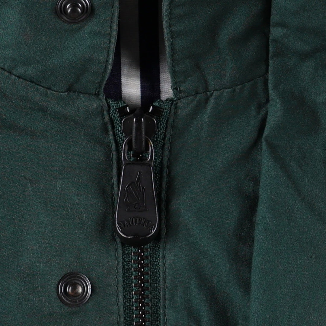 1990'S Nautica Sailing Jacket, Men's Size S (approx.), Vintage cotton Green type dark green Vintage Second Hand