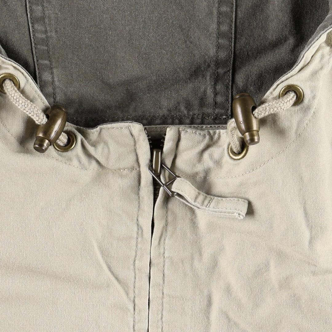 90s-00'S LLBean cotton pullover anorak hoodie, men's size M (approx.) cotton Beige type Vintage Second Hand