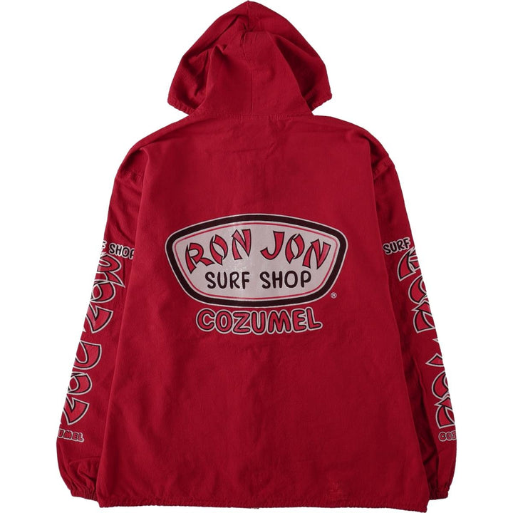 90'S Ron John SURF SHOP COZMEL Cotton Hoodie, Men's Size M (approx.) cotton red type Vintage Second Hand
