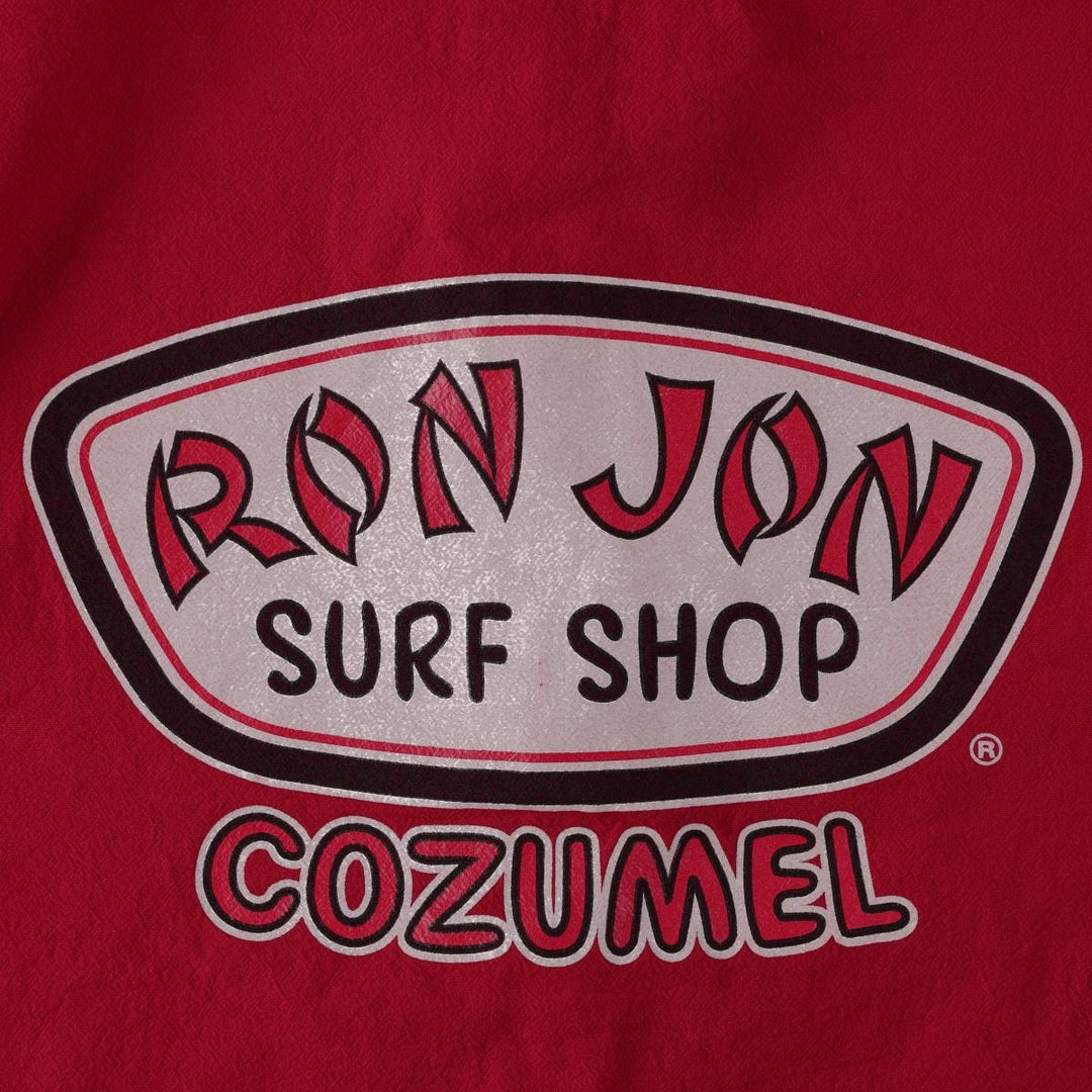90'S Ron John SURF SHOP COZMEL Cotton Hoodie, Men's Size M (approx.) cotton red type Vintage Second Hand