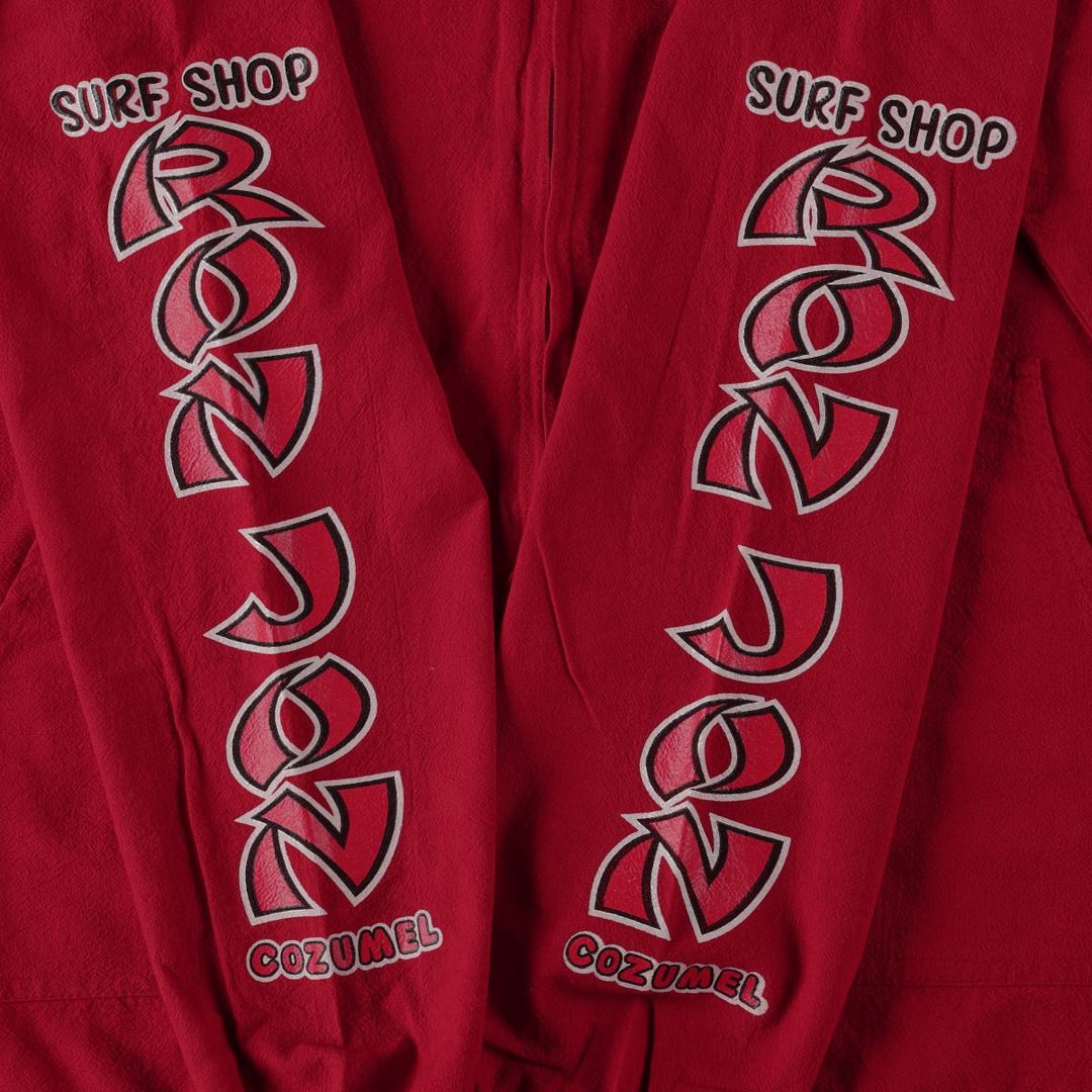 90'S Ron John SURF SHOP COZMEL Cotton Hoodie, Men's Size M (approx.) cotton red type Vintage Second Hand