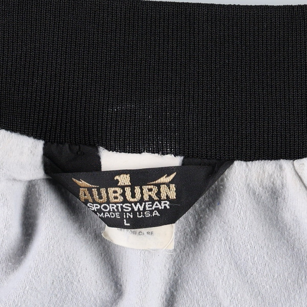90'S AUBURN SPORTSWEAR Varsity Jacket Award Jacket Made in USA Men's Size L (approx.) Vintage polyester black type Vintage Second Hand