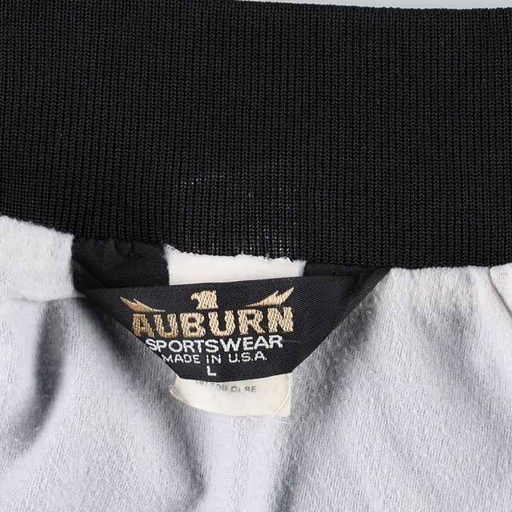 90'S AUBURN SPORTSWEAR Varsity Jacket Award Jacket Made in USA Men's Size L (approx.) Vintage polyester black type Vintage Second Hand