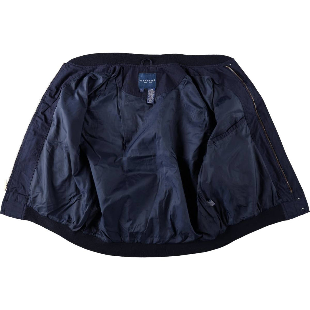 Vintage 80s-90'S Town Craft Derby Jacket, Cup Shoulder, Men's XL cotton navy blue type Vintage Second Hand