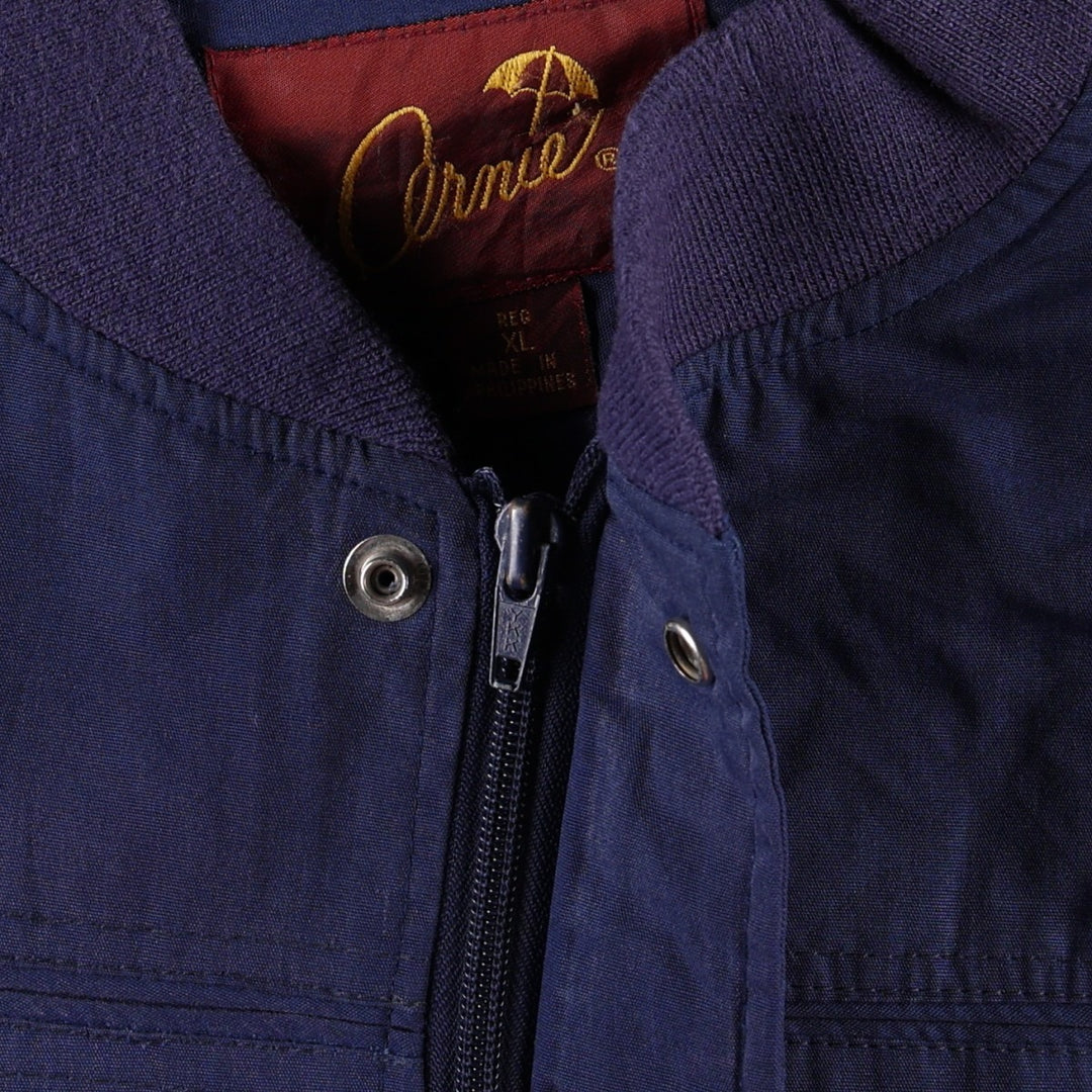 1990'S Arnold Palmer Arnie Derby Jacket Cup Shoulder Jacket Men's XL equivalent Vintage polyester navy blue type Vintage Second Hand
