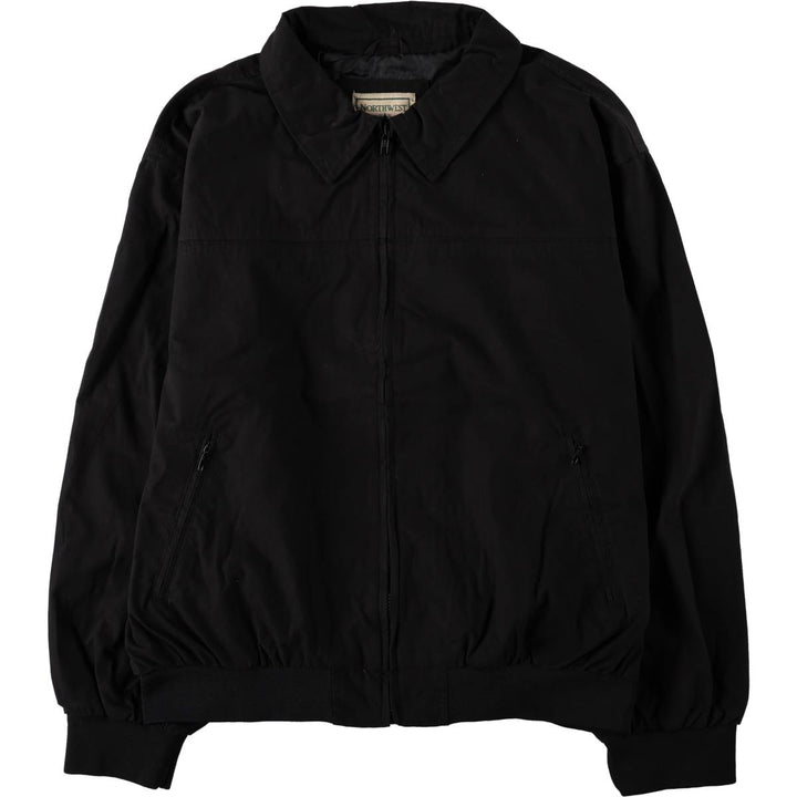 90'S Northwest Territory collared blouson, large size cotton black type Vintage Second Hand