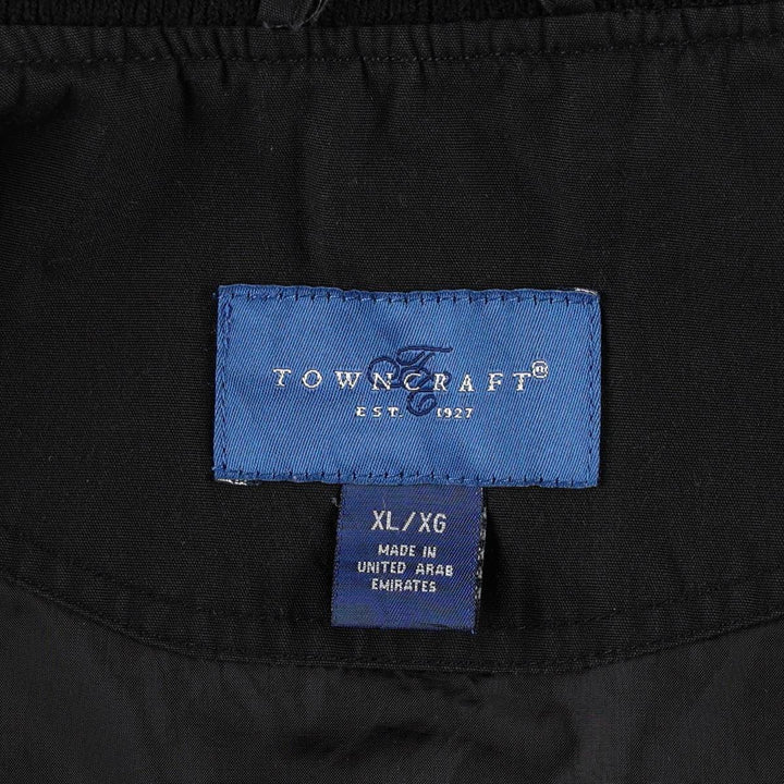 Vintage 80s-90'S Town Craft Derby Jacket, Cup Shoulder, Men's XL cotton black type Vintage Second Hand