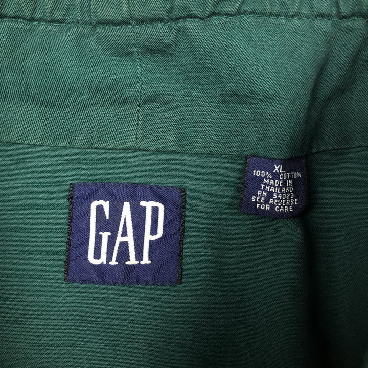 90'S GAP Old Gap Crazy Pattern Cotton Pullover Anorak Jacket, Men's XL (approx.) cotton Green type dark green Vintage Second Hand