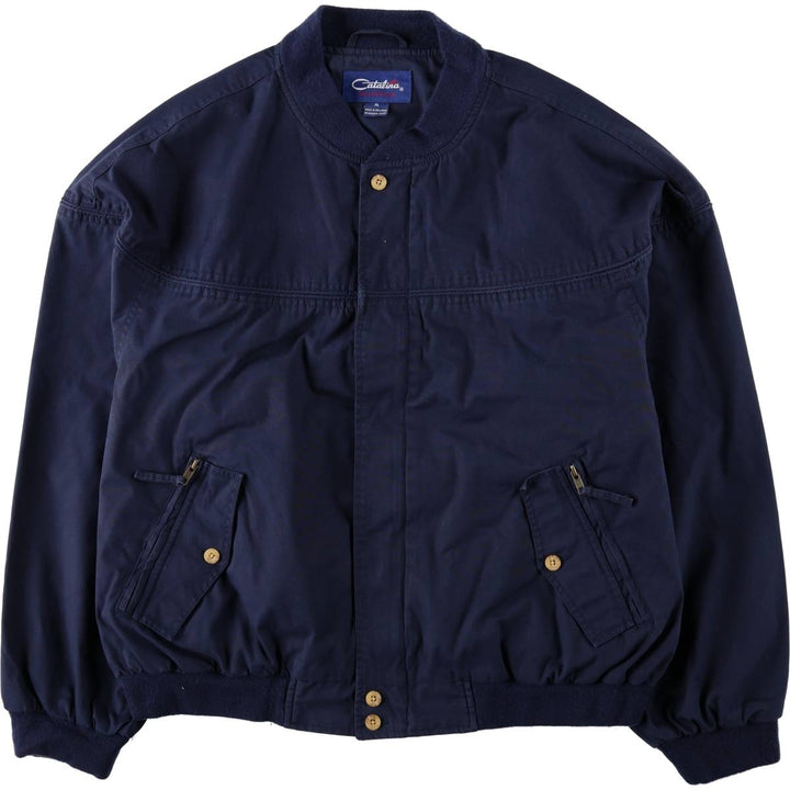 90'S Catalina Derby Jacket Cup Shoulder Jacket Men's XL equivalent cotton navy blue type Vintage Second Hand