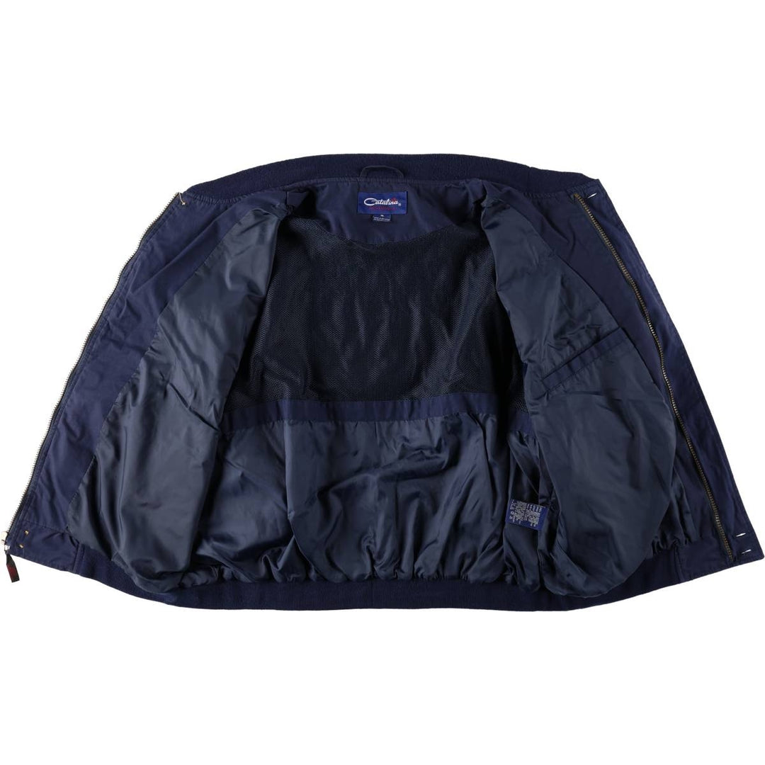 90'S Catalina Derby Jacket Cup Shoulder Jacket Men's XL equivalent cotton navy blue type Vintage Second Hand