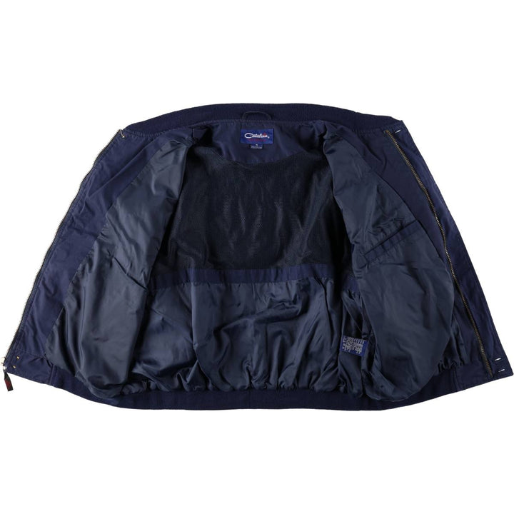 90'S Catalina Derby Jacket Cup Shoulder Jacket Men's XL equivalent cotton navy blue type Vintage Second Hand