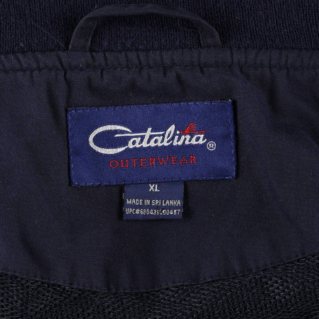 90'S Catalina Derby Jacket Cup Shoulder Jacket Men's XL equivalent cotton navy blue type Vintage Second Hand