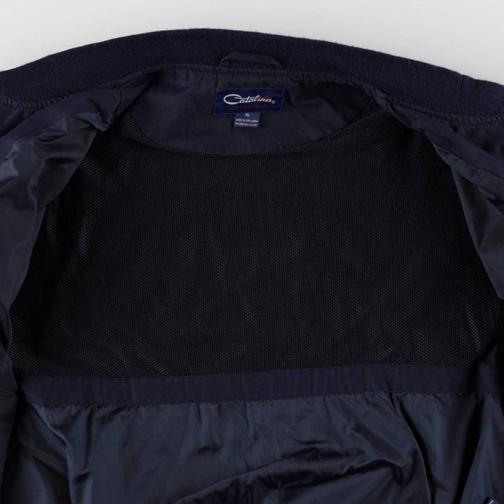90'S Catalina Derby Jacket Cup Shoulder Jacket Men's XL equivalent cotton navy blue type Vintage Second Hand