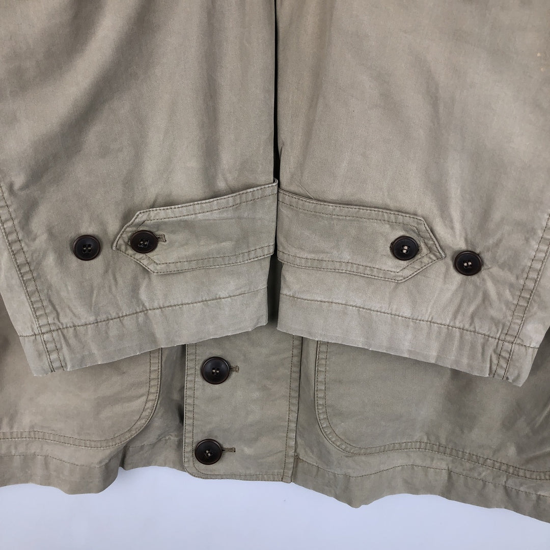~1990'S Burberry's Hunting Jacket, Men's Size XL (Vintage) cotton Khaki type beige Vintage Second Hand