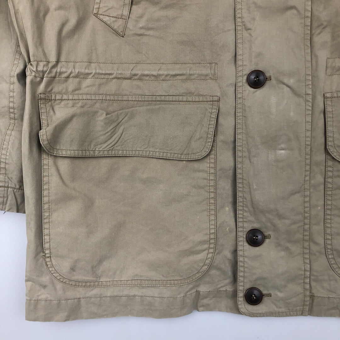 ~1990'S Burberry's Hunting Jacket, Men's Size XL (Vintage) cotton Khaki type beige Vintage Second Hand