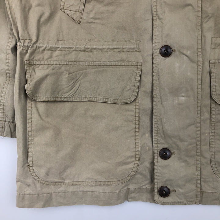 ~1990'S Burberry's Hunting Jacket, Men's Size XL (Vintage) cotton Khaki type beige Vintage Second Hand