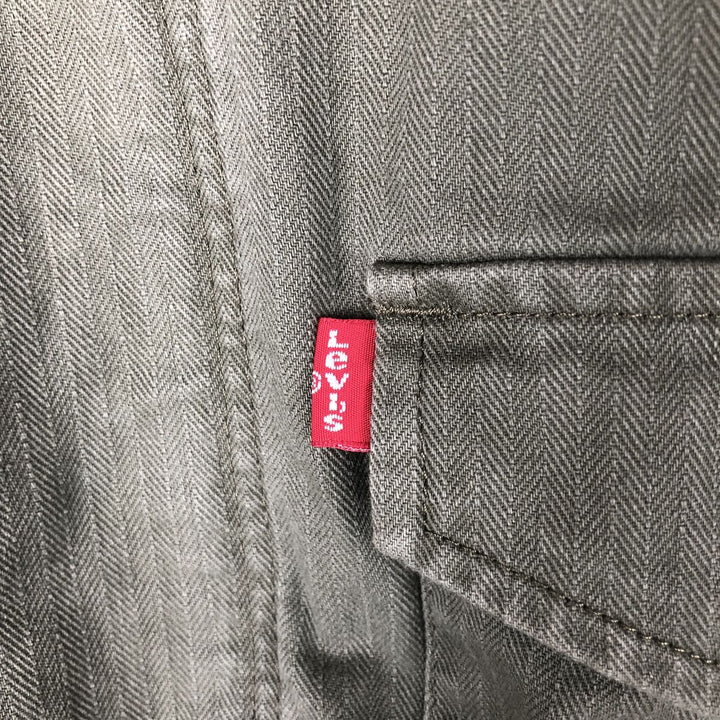 Levi's HBT Herringbone Twill Hooded Military Jacket, Men's Size L (approx.) cotton Khaki type Vintage Second Hand