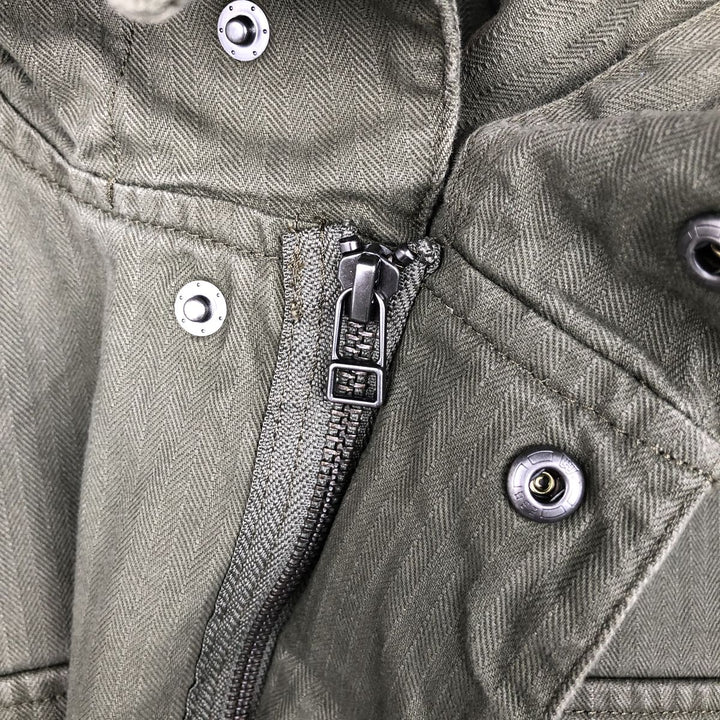 Levi's HBT Herringbone Twill Hooded Military Jacket, Men's Size L (approx.) cotton Khaki type Vintage Second Hand