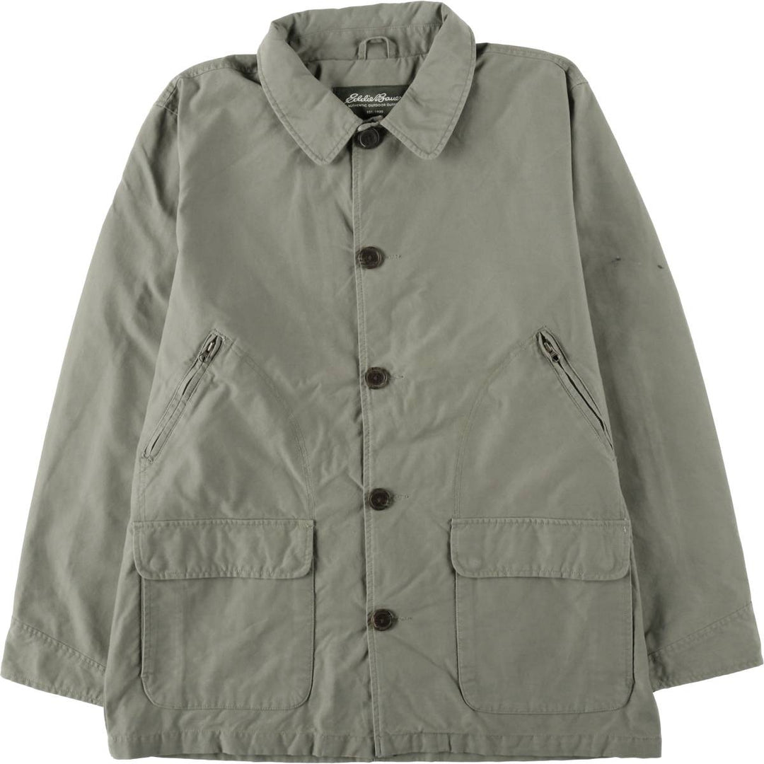 Eddie Bauer cotton jacket, men's size XL. cotton Khaki type Vintage Second Hand