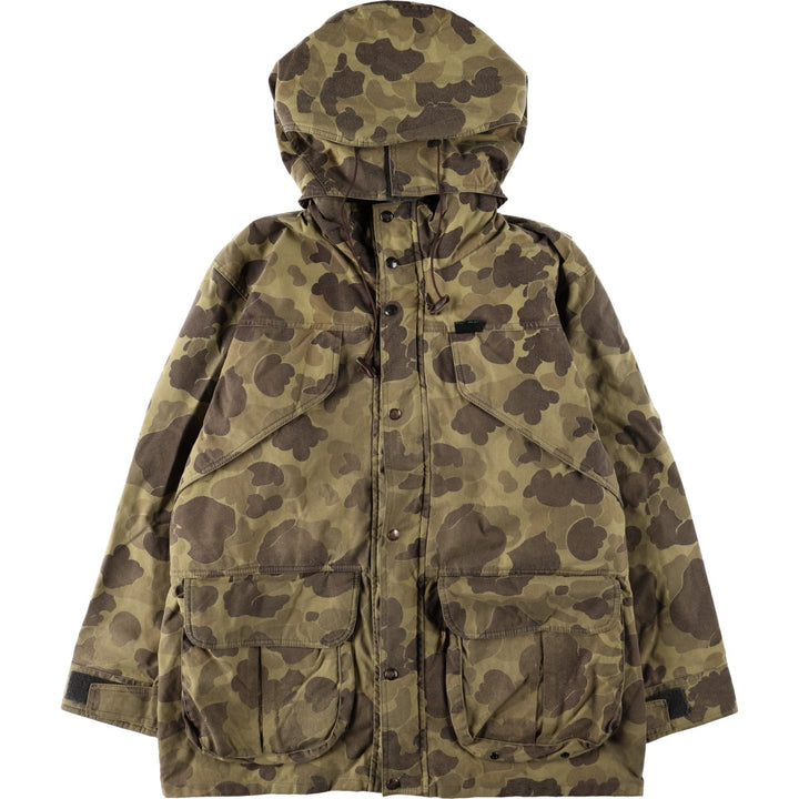 90'S Remington GORE-TEX Camouflage Pattern Mountain Parka Shell Jacket, Made in USA, Men's Size L (Equivalent), Vintage Nylon Khaki type Vintage Second Hand