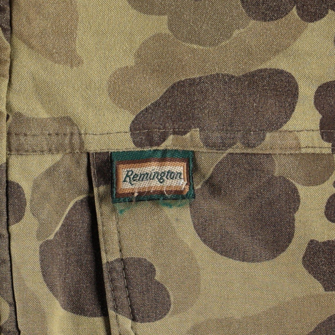 90'S Remington GORE-TEX Camouflage Pattern Mountain Parka Shell Jacket, Made in USA, Men's Size L (Equivalent), Vintage Nylon Khaki type Vintage Second Hand