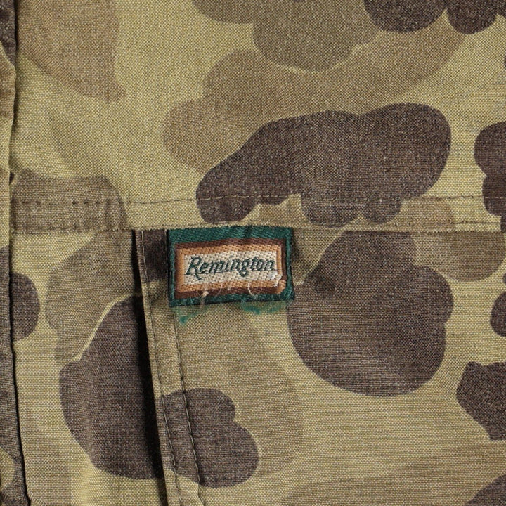 90'S Remington GORE-TEX Camouflage Pattern Mountain Parka Shell Jacket, Made in USA, Men's Size L (Equivalent), Vintage Nylon Khaki type Vintage Second Hand