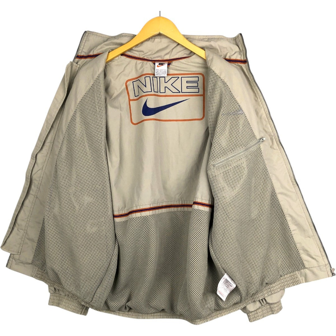 1990'S Nike Windbreaker, Men's Size L (approx.), Vintage polyester Khaki type beige Vintage Second Hand