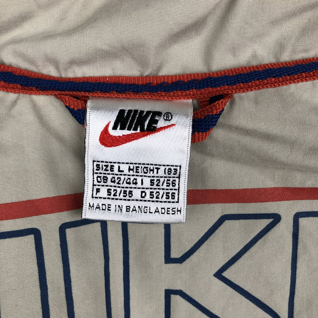 1990'S Nike Windbreaker, Men's Size L (approx.), Vintage polyester Khaki type beige Vintage Second Hand