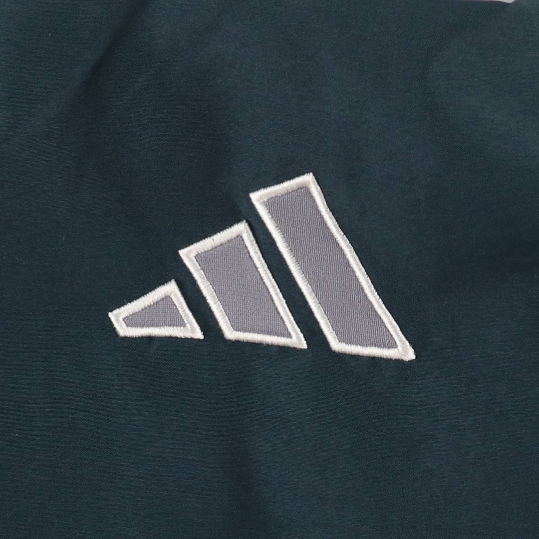 Vintage 90'S Adidas windbreaker with back logo, size L, men's polyester gray type Vintage Second Hand