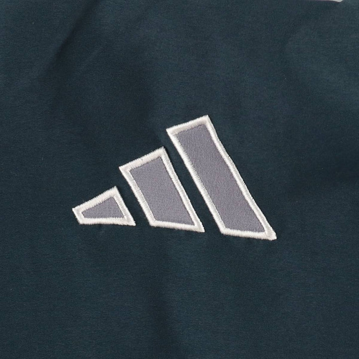 Vintage 90'S Adidas windbreaker with back logo, size L, men's polyester gray type Vintage Second Hand